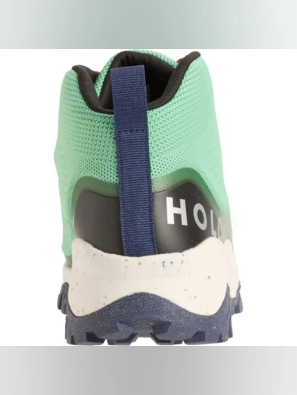 Mint Green Hiking Sneakers with Coral Laces